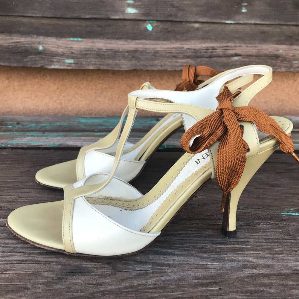 YVES SAINT LAURENT strappy heel sandals EU37 US7